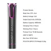 Curling Irons Cordless Curler Automatic Electric Wave Ceramic Fast Heating LCD Display Hair Iron Q240506