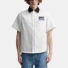 Mode Rhuder-Designer-Shirts 2024 neuer Frühling/Sommer vertikaler Streifen-Polo-Hemd bestickter Buchstabe Tasche Lose Kurzarm T-Shirt