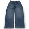Streetwear jnco jeans de jambe larges hommes y2k hip hop harajuku aigle brodé pantalon rétro en denim décontracté pantalon haute taille 240506