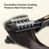 Coiffure lisser à quatre great ajustement de température en céramique tourmaline ionique de fer plat cheveux lisseur pour les femmes élargis panneau 240507
