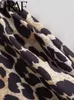 Pantalon féminin Gal 2024 Summer Leopard Imprimé Femmes Ligne élastique Élastique haute taille Pantalon pantalon en liberté Y2K