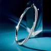 Bangle Huang Yu 925 Laboratório de Prata Pure Sapphire Diamante de Alto Carbono 18K Bracelete de pedras preciosas de pedras preciosas Jóias de joias requintadas por atacado Q240506