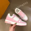 2024 HOT New Luxury Designer Shoes Sneaker White Black Sky Blue Green Denim Rosa Vermelho Luxuris Mens Casual Sneakers Low Platform Womens Trainers RD240301