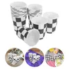 Mugs 20Pcs Racing Party Disposable Cups Paper Checkered Beverage Cup