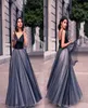 Formal Black Tulle Elegant Evening Dresses Satin Spaghetti Straps V Neck Vintage Long Cut Out Prom Party Dresses Custom Made Women3517214