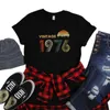 Kadın T-Shirt Retro 1976 Kadın T-Shirt 48. Doğum Günü Hediyesi Yaratıcı 48. Doğum Günü Anne ve Büyükanne Unisex 70s Retro Classic T-Shirtl2405