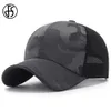 Ball Caps fs CURMER SUMME AVEC CATONBLE DE BASEAUL DE CAMOUFLAGE GREY MES