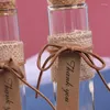 Подарочная упаковка Mini Wishing Bottle с картой Lable Table Transparent стеклянная тест -конфеты Свадебные сувенирные подарки банки Home Decor