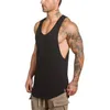 Brand Gym Odzież Bawełniane Singlets Canotte kulturystyka Stringer Tank Top Men Men Fitness Shirt Churs Guys Sleveless Cytop Tanktop 240426