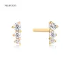 Mercery Fashion Jewelry 14k Orecchini in oro solido Diamond irregolare per donne e uomini