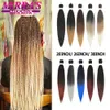 Tressage pré-étiré Hair ombre Jumbo Traids Extensions de cheveux Yaki Straite Synthetic Traid 136810 PCS Mirras en vrac Mirror 240506