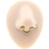Body Arts QM ASTM F136 Titan Nose Clicker Rings Daith örhängen Helix Body Piercing Jewelry D240503