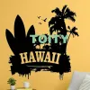 Autocollants muraux muraux tiki bar totem hawaii aloha statue traditionnelle Polynésie décor tribal autocollants en vinyle mural peint décor