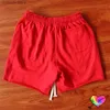 Heren shorts Men Women Hoge kwaliteit Red Wit Long Drawring Pocket Brches H240507