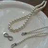 Kettingen Dubbele gelaagde parels ketting sleutelbeen ketting vrouwelijke mode -accessoires kralen witte imitatie parels