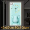 Clocks LED Wall Clock Cartoon Bear Painting Fashionable Mute Decorations In The Living Room Corridor Electronic Clocks Free Shipping