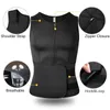 Formadores de neopreno para hombre chaleco de sudor para hombres entrenador de cintura chaleco entrenamiento ajustable shaper con cremallera doble para traje de sauna 240506