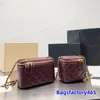 Chanei Two Size Women All Match Crossbody Cosmetic Sac en cuir Matelasse chaîne réglable Gold Ball Retro Sac de créateur d'épaule Mini Gold Ha