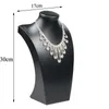 Stand de bijoux Nouveau design Black PU Collier Collier Pendante Proix Affichage de la poitrine 3 Modèles d'option Q240506