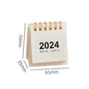 Календарь Черный белый твердый цвет 2023 2024 мини -настольный календарь календарь ежедневного планировщика Планировщика Планировщика Планировщика Ежегодно.