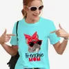 T-shirt pour femmes nouvelles femmes t-shirts décontractés harajuku français bulldog imprime tops tee sue fe t-shirt Frenchie maman t-shirt pour femmes vêtements d240507