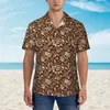 Chemises décontractées pour hommes Retro Floral Imprimer Hawaiian Shirt Men Vacation Men Yellow Orange et Red Short Streetweve Cool Oversize Blousses