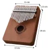 Instrumenty 17 Kluczowe podmuchety fortepian mahoń kalimba instrument muzyczny początkujący kciuk piano z akcesorium drewna akustycznego musical i