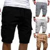 Jeans masculinos 2021 Mens shorts Cool Summer Solid Colors Múltiplos bolsos de corrida de haste solta meias plus size massl2405