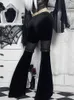 Pantalon féminin Capris insgoth y2k Velvet Pantal