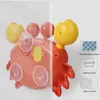 Baby shower speelgoed Automatische bubble machine krab muziek douche speelgoed badkamer zeep badkamer veiligheid en comfort kinderen speelgoed 240506