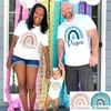 Familjsmatchande kläder Rainbow Family Matching Outfit Papa Mama and Me Family Shirt Fashion Baby Bodysuits Brother Sisters Family Life Outfits Look D240507