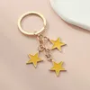 Keychains Bedanyards fofos de estrondo de estronte de estronte Pentagrama -chave do ringue de estrelas Multicolor Stars Principais redes de amizade para homens homens diy jóias feitas artesanais