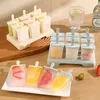 Herbruikbare ijsje Popsicle mal Diy pop -mal Zelfgemaakte bevroren dessert Ice Box Ice Lolly Mold Ice Cube Tray HW0244