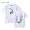 Bad Bunny Most Wanted Tour 2024 Wysokiej jakości stylowe mężczyzn T Shirt Mężczyźni Mężczyźni Letni moda o nokrecie Krótkie T-koszulki