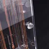 Stojak na biżuterię przezroczysty akryl 24 haczyka obrotowy naszyjnik stojak na wystawę wiszerator