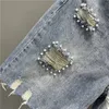 2024 Summer Denim Shorts Women Tassel Parreny Beading Fashion Riping Jeans Shorts High Taille Knie Lengte broek vrouwelijk 240506