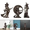 Miniaturen Nordic Retro Witch Puppenstatue Minimalistische handgefertigte Kunsthandwerksbetrieb