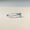 Clusterringe MS040 LEFEI FODEL Tendy Luxury Classic Diamond-Set Mint Green Moissanite 1CT Oval Ring Charme Frauen Silber S925 Schmuck Schmuck