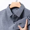 1Ipn Chemises robes masculines 2024 MENSE BUSINCE PLAID COSTAIN LINEN COTTON SHIRT COTTER COTTON COTTON D240507