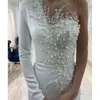 Kleider glamouröser Meerjungfrau Designer Hochzeit Juwelenkunst Perlen Satin -Bewerber Rückenfreier Gerichts Custom Made Plus Size Bridal Gown Vestidos de Novia