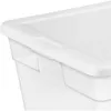 Boîtes de rangement Colgodes 56 Quart Boîte à contenant de rangement empilable en plastique épais durable avec couvercle de verrouillage intégré transparent (24 packs) Q240506