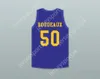 Anpassad Nay Mens Youth/Kids Shaq Neon Boudeaux 50 Western University Blue Basketball Jersey med Blue Chips Patch Top Stitched S-6XL