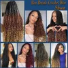 14 18 24 -calowy Boho Bohemian Goddess Extension Ginger Jumbo Box Braids Crochet Ombre Braiding Hair For Women 240506