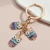 Keychains Lonyards mignon Keychain hibou étoile clés clés de la nuit de nuit chaines de clés cadeaux animaux pour femmes hommes sac à main accessoire clés de voiture