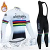 Mens Winter Thermal Fleece Cycling Jersey Sets Long Sleeve Bicycle Clothing MTB Bike Wear Tour De Italy DITALIA Suit 240506