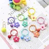 Keychains Lonyards coréen mignon mignon fleur de bonbons solide, porte-clés pour femmes fille cloche pêcheur décor