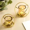 Bougeoirs Golden Whited Fir Glass Solder Living Room Decoration For Dining Table Decor Nordic Wedding Centorpiece Home