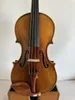 4/4 Violin Solid flamed maple back old spruce top hand carved Scroll Statue 3676