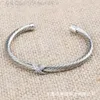 Bracelet Designer David Yurma Bracelet Femme Bracelet de luxe Bracelet 5 mm Câble 8 Full Imitation Full Diamond X OUVERT