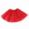 EC81 Tutu Dress Kids Baby Star Glitter Dance Tutu Skirt for Girl Squin 3 레이어 Tulle Toddler Pettiskirt Children Chiffon 2-8T D240507